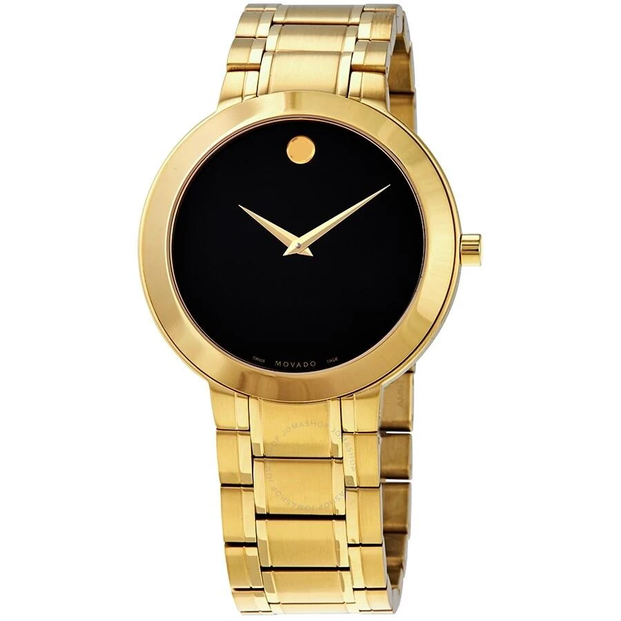 商品Movado|Stiri Quartz Black Dial Yellow Gold PVD Men's Watch 0607279,价格¥2603,第1张图片