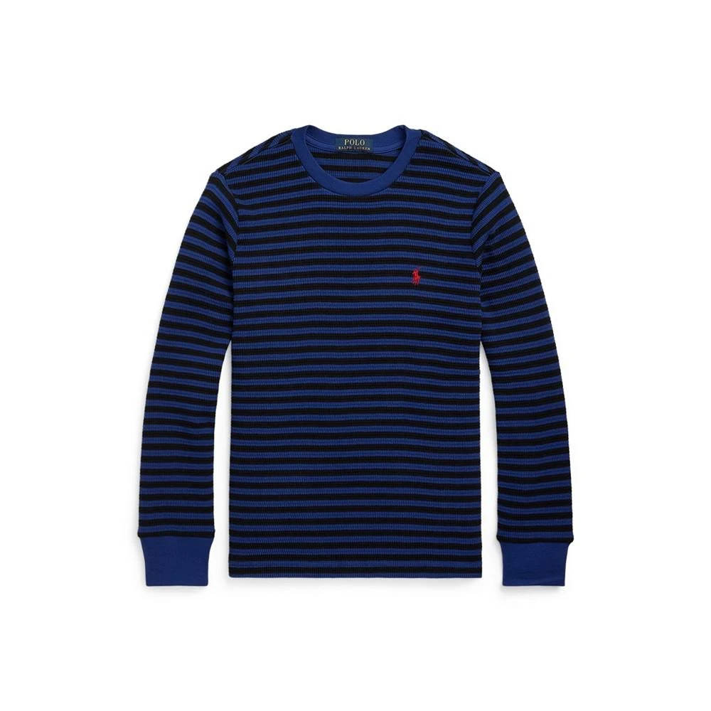 商品Ralph Lauren|Big Boys Striped Waffle Long Sleeves T-shirt,价格¥137,第1张图片
