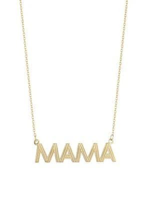 商品Saks Fifth Avenue|14K Gold Mama Pendant Necklace,价格¥1684,第1张图片