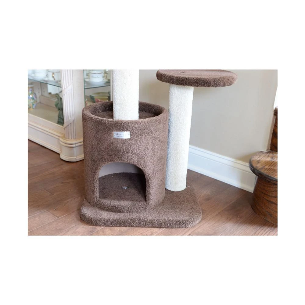 Carpeted Real Wood Cat Tree Condo 商品