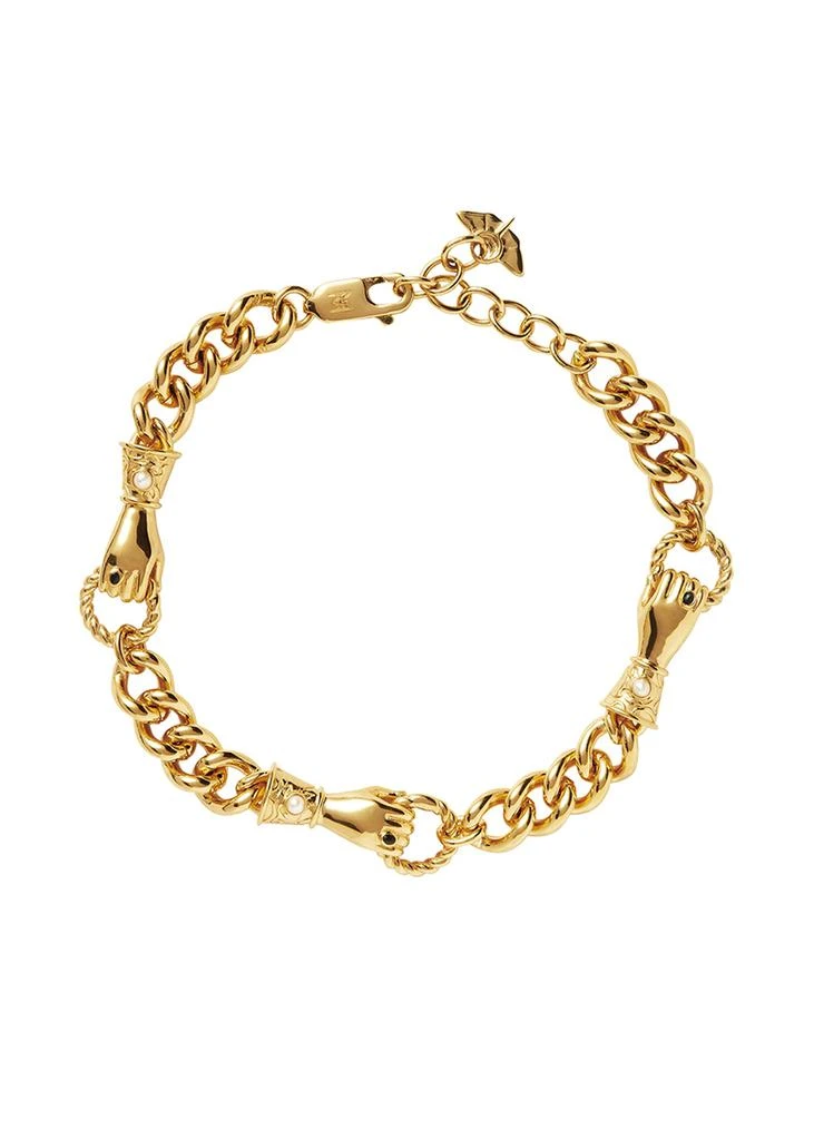 商品Missoma|X Harris Reed In Good Hands 18kt gold-plated bracelet,价格¥1811,第1张图片