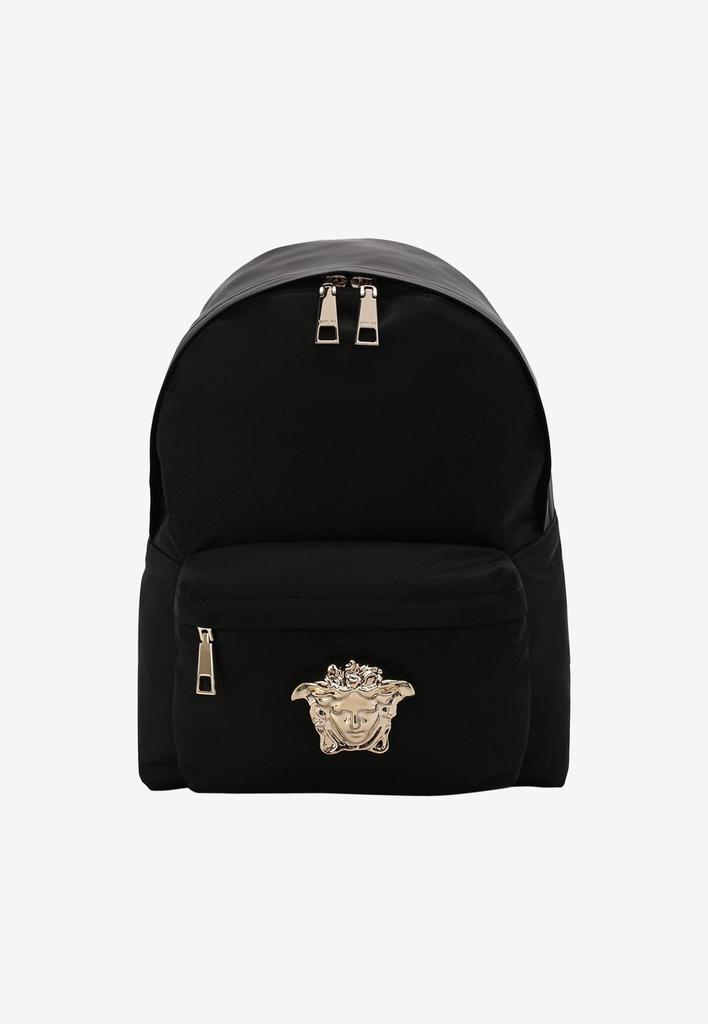 Small Palazzo Nylon Backpack with Medusa Logo Plaque商品第1张图片规格展示