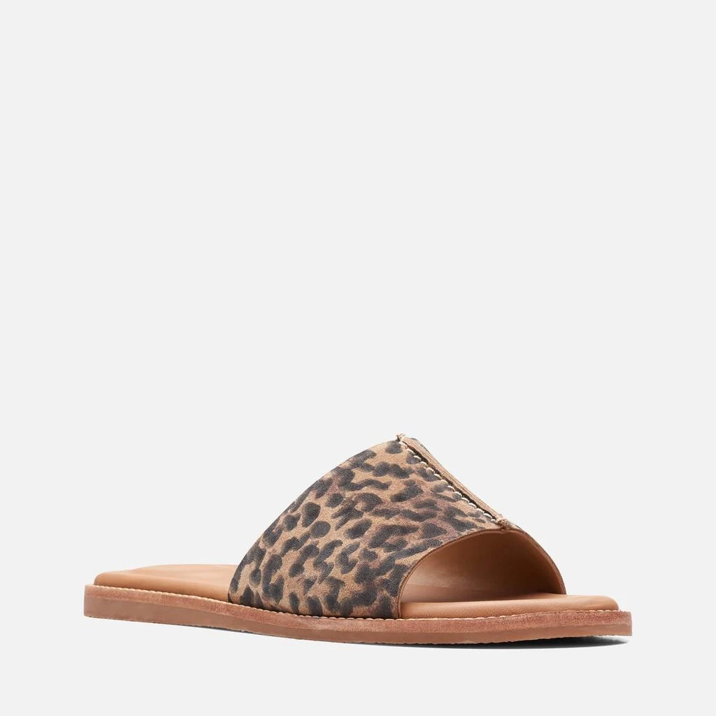 商品Clarks|Clarks Women's Karsea Suede Mules - Leopard,价格¥107,第2张图片详细描述