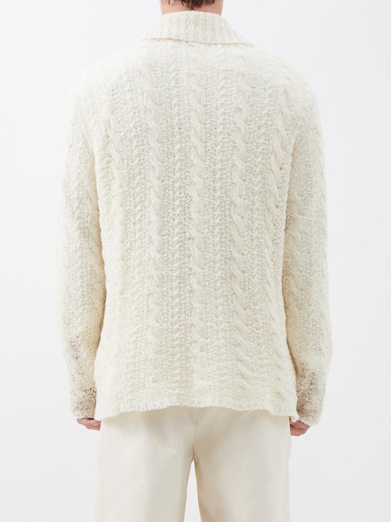 Big cable-knit merino-blend cardigan商品第5张图片规格展示