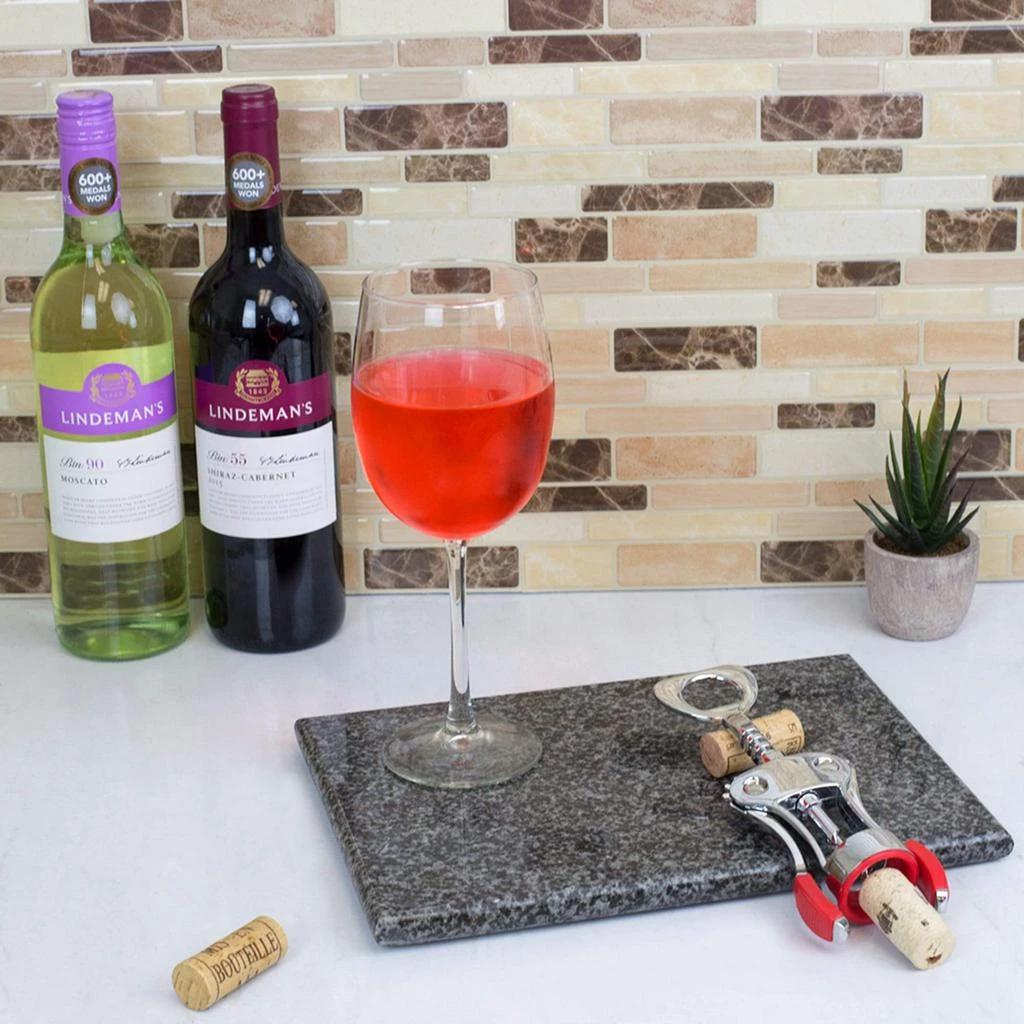 商品Home Basics|Home Basics Winged  Zinc Plated Steel Cork Screw Wine Opener with Rubberized Grips, Red,价格¥174,第2张图片详细描述