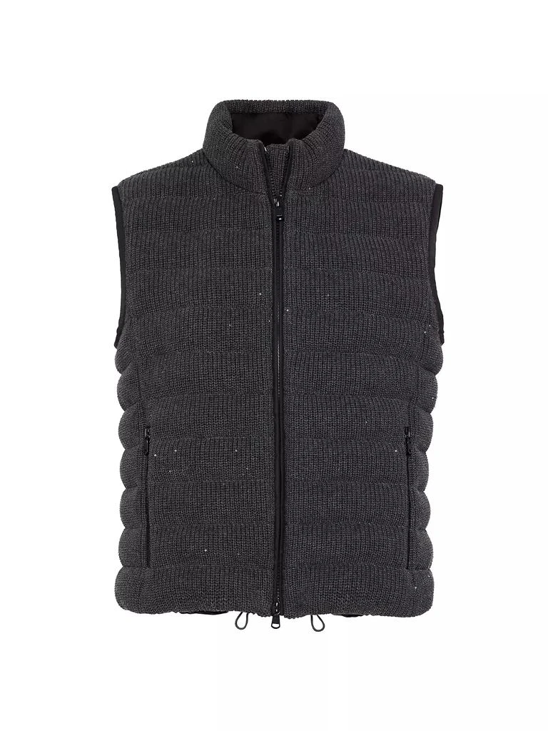 商品Brunello Cucinelli|Dazzling Cotton English Rib Knit Down Vest,价格¥33628,第1张图片