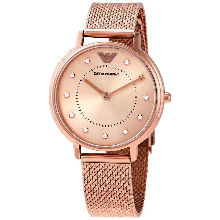 商品Emporio Armani|Quartz Crystal Pink Dial Ladies Watch AR11129,价格¥1094,第1张图片
