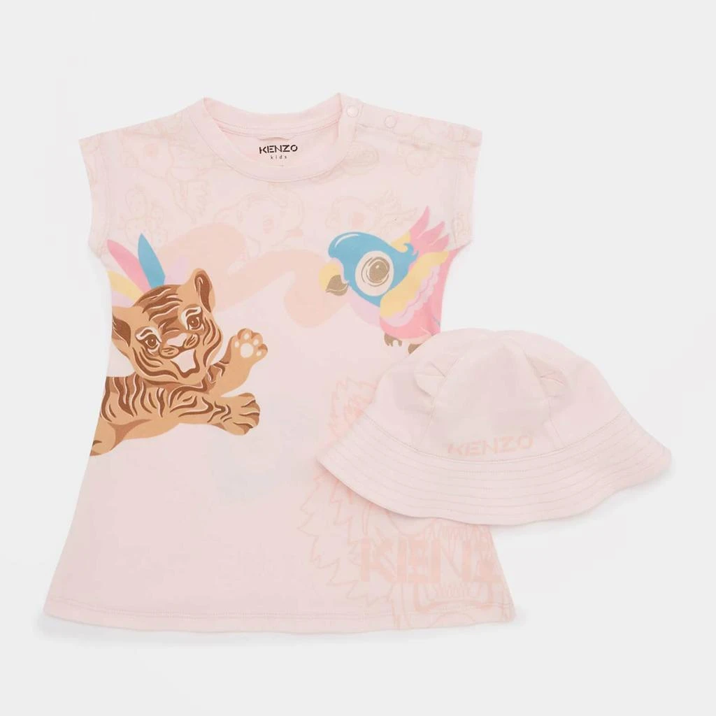 商品Kenzo|KENZO Babys' Dress and Hat Set - Pale Pink,价格¥330,第1张图片