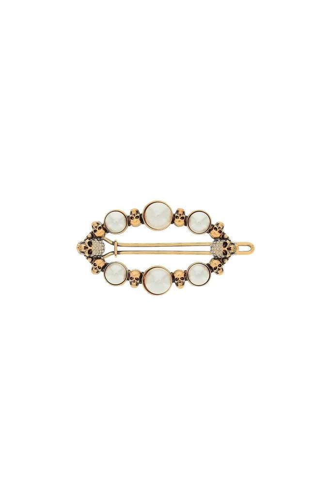 商品Alexander McQueen|Alexander Mcqueen Pearly Skull Hair Clip,价格¥1534,第1张图片