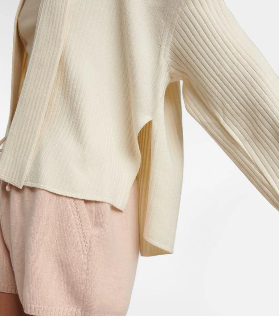 Ribbed-knit cashmere and silk cardigan 商品
