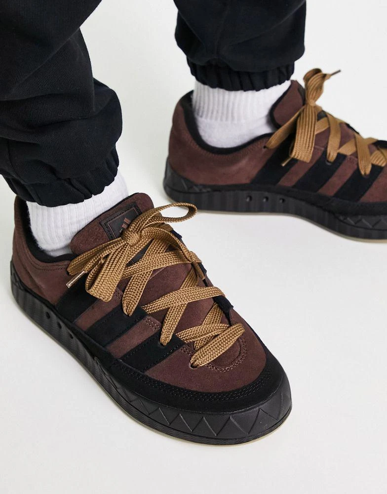 商品Adidas|adidas Originals Adimatic gum sole trainers in brown,价格¥812,第2张图片详细描述