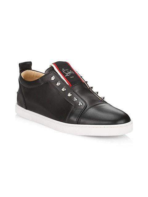 商品Christian Louboutin|Fique A Vontade Leather Low-Top Sneakers,价格¥6588,第4张图片详细描述