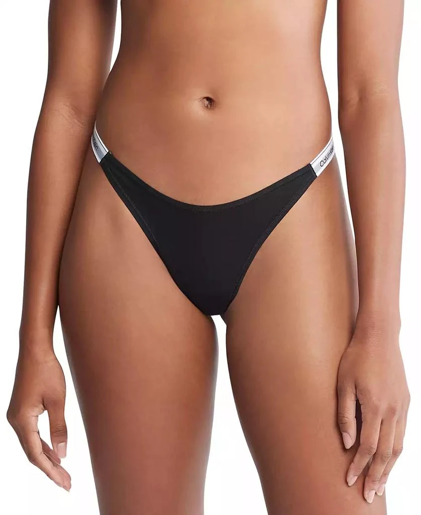 商品Calvin Klein|Women's Modern Logo Dipped String Thong Underwear QD5157,价格¥52,第1张图片