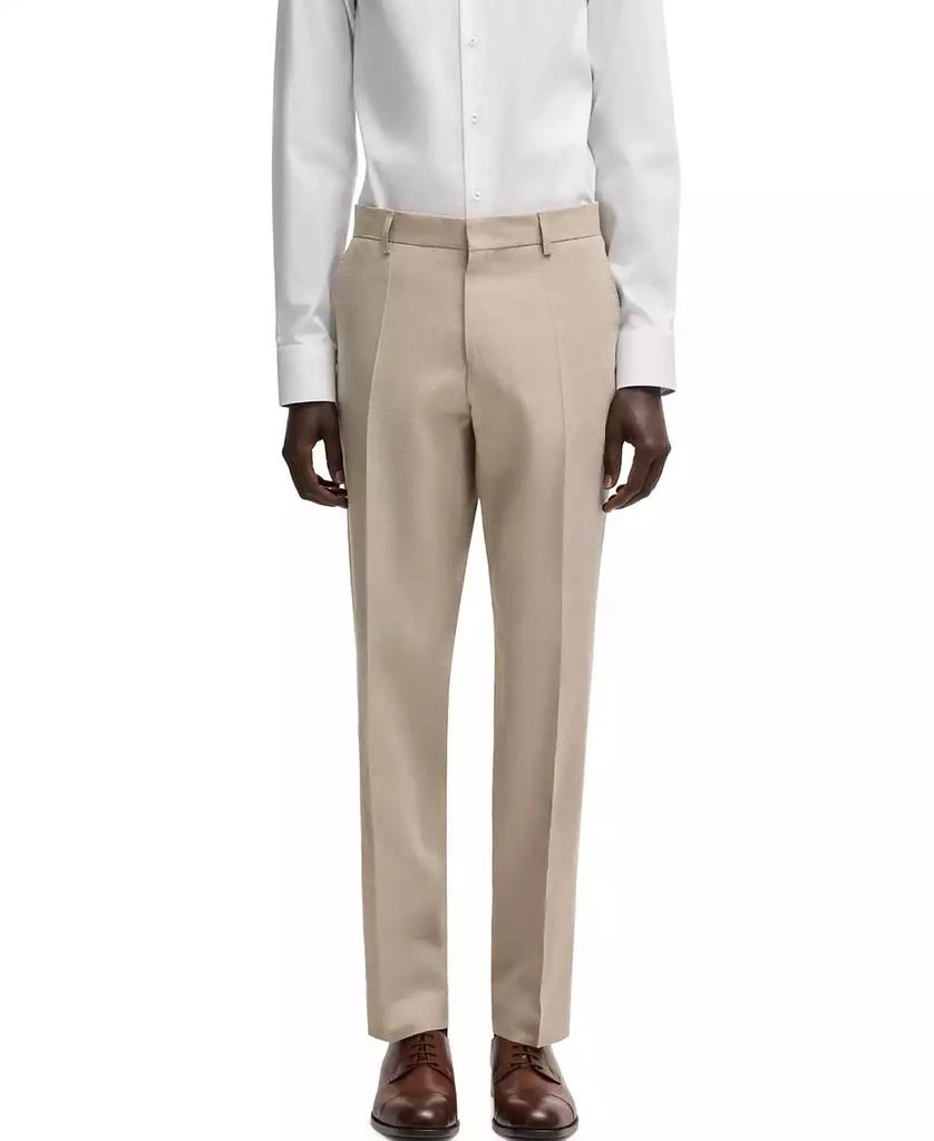 Men's Micro-Patterned Linen Blend Slim-Fit Suit 商品