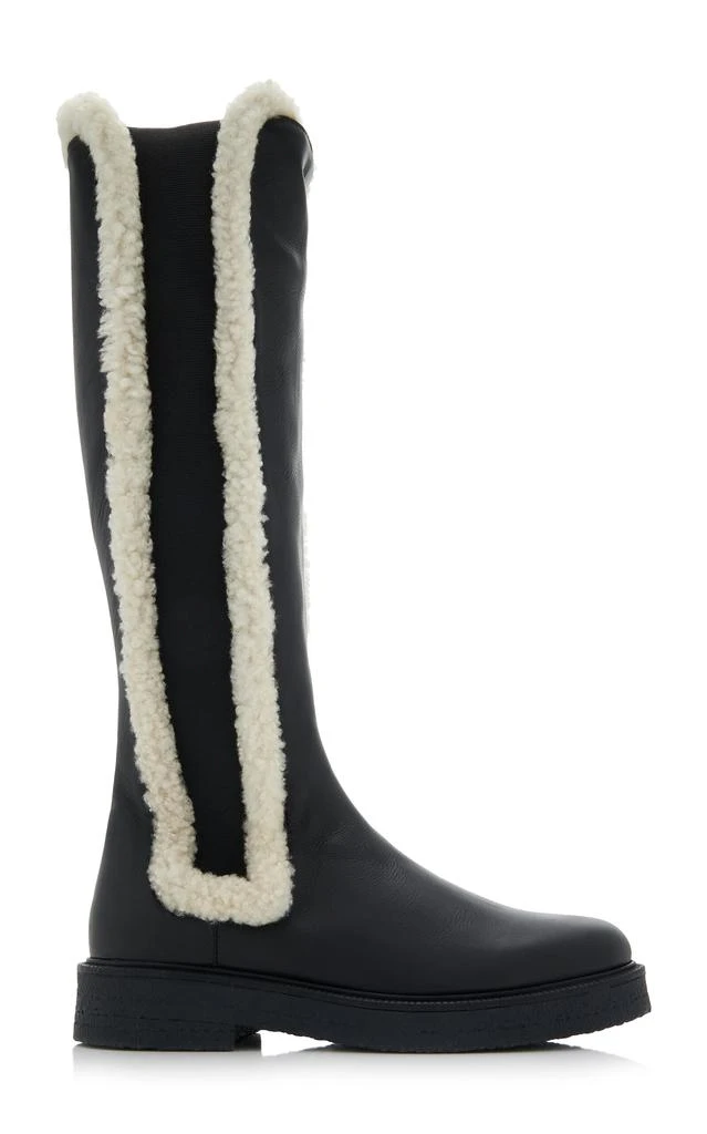 商品Staud|STAUD - Women's Palamino Shearing Leather Knee-High Boots - Black - IT 36 - Moda Operandi,价格¥2018,第1张图片