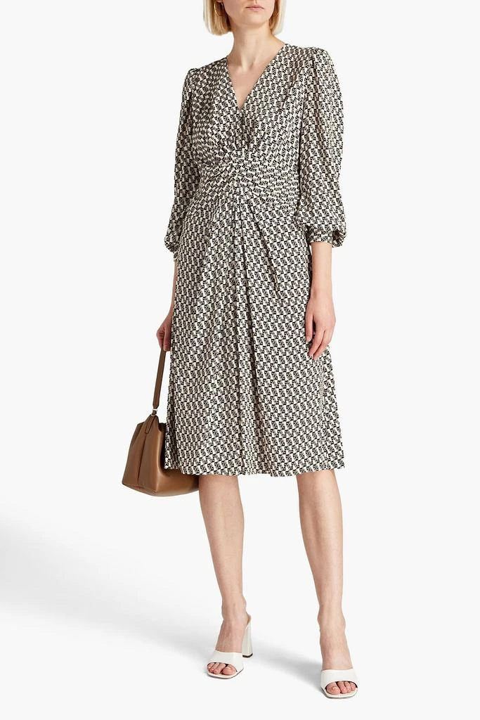 商品Diane von Furstenberg|Myla gathered printed crepe midi dress,价格¥752,第2张图片详细描述