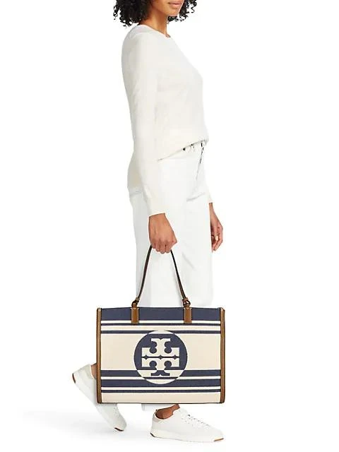 商品Tory Burch|Ella Jacquard Stripe Tote,价格¥1317,第2张图片详细描述