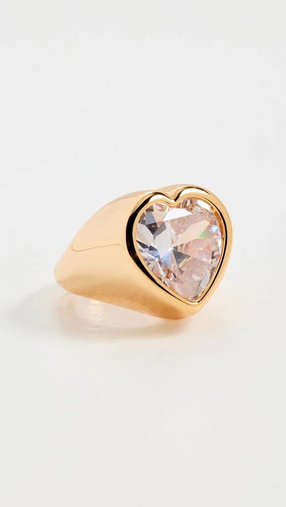 商品Timeless Pearly|Gold Plated Ring with Crystal Heart,价格¥1979,第1张图片