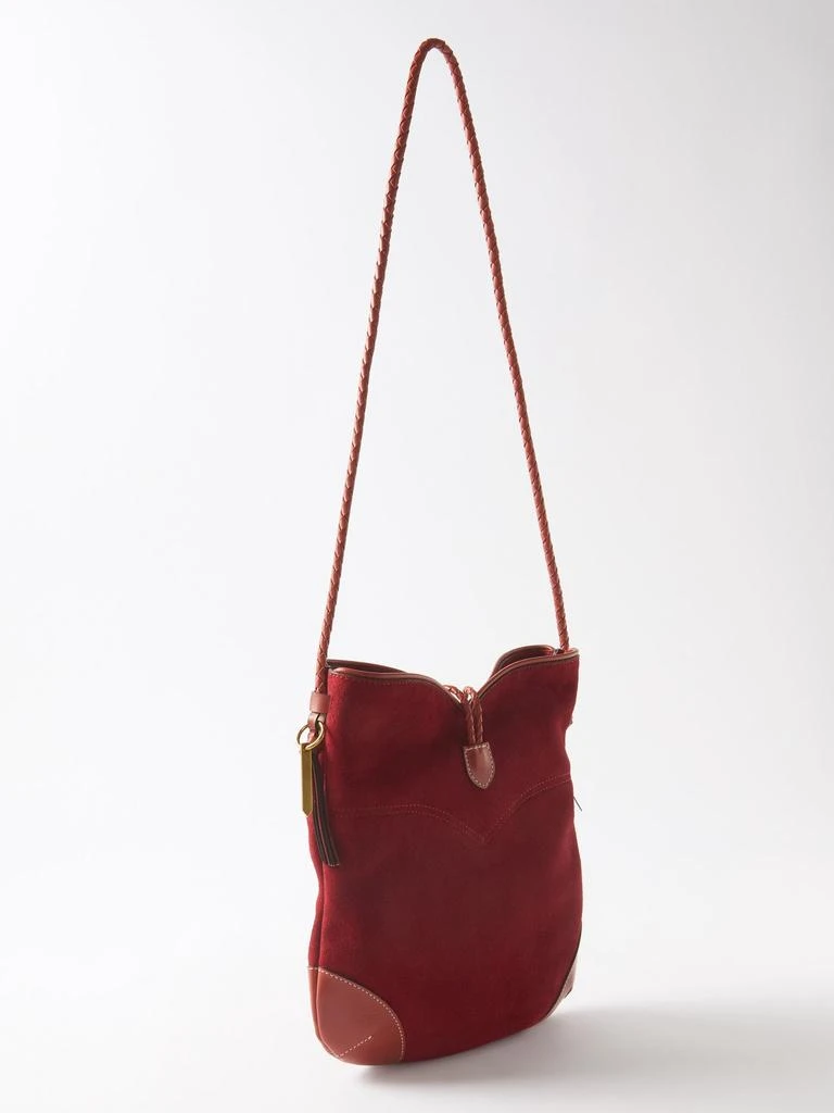 商品Isabel Marant|Tyag medium leather-trim suede shoulder bag,价格¥5040,第4张图片详细描述