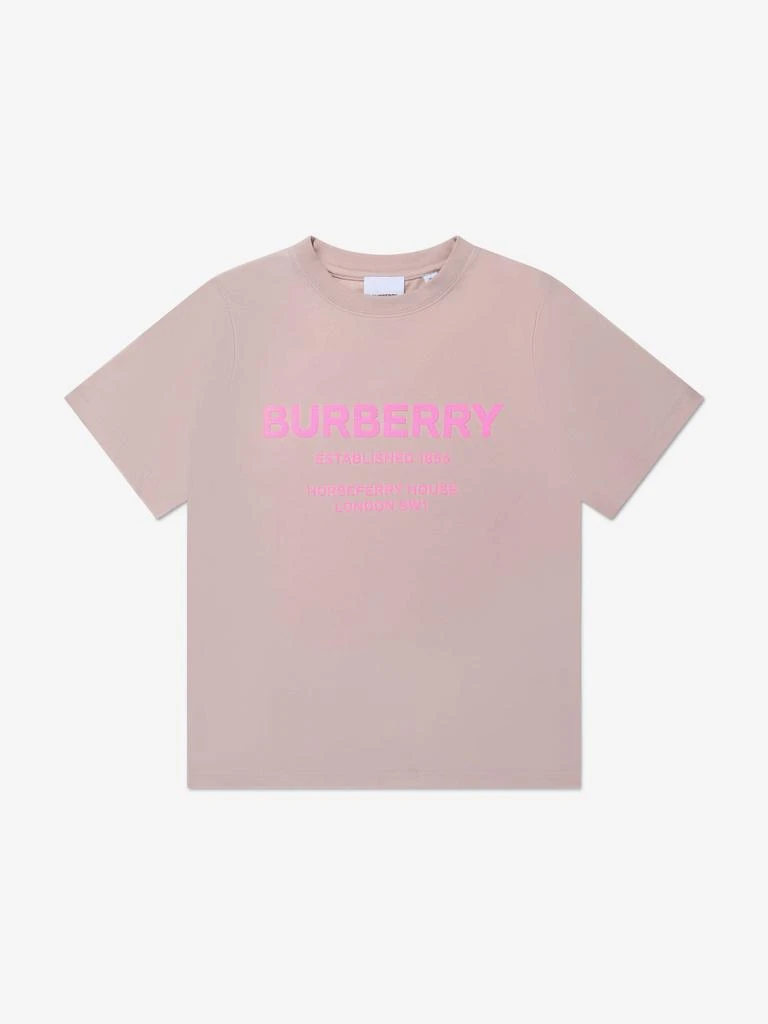 商品Burberry|Burberry Pink Girls Cotton Jersey Logo T-Shirt,价格¥930,第1张图片