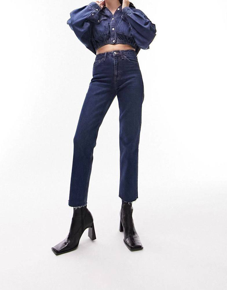 商品Topshop|Topshop Straight jeans in indigo,价格¥199,第2张图片详细描述