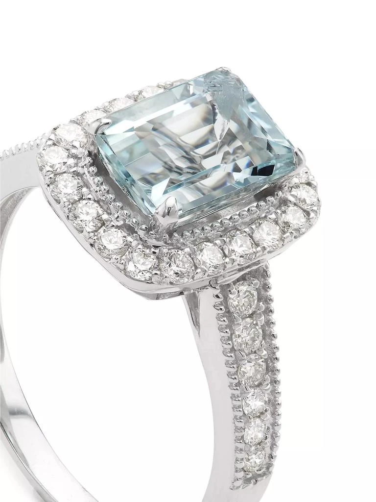 商品Saks Fifth Avenue Collection|14K White Gold, Aquamarine & 0.52 TCW Diamond Ring,价格¥18143,第4张图片详细描述