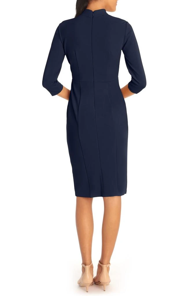 Crepe Three-Quarter Sleeve Sheath Dress 商品