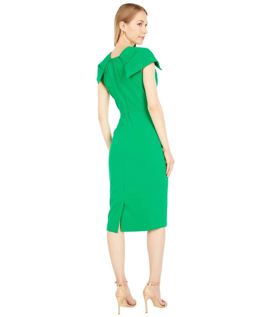 商品Badgley Mischka|V-Neck Cap Sleeve Shift Dress,价格¥2956,第2张图片详细描述