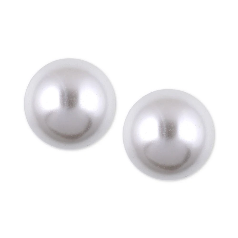 商品Anne Klein|Silver-Tone Imitation Pearl Stud Earrings,价格¥134,第1张图片