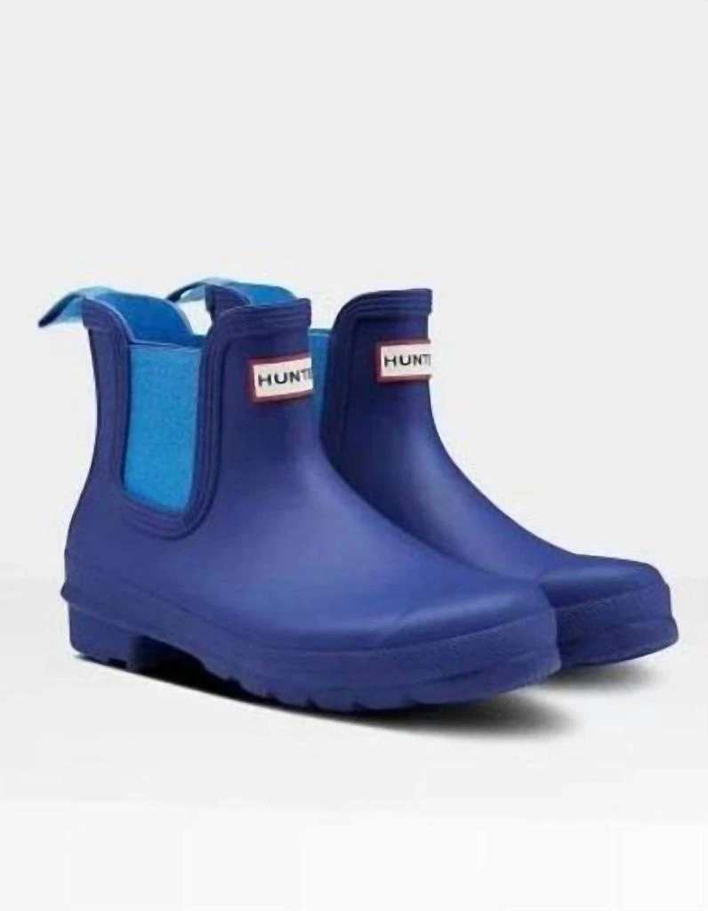 商品Hunter|Women'S Original Chelsea Boots in Bitter Indigo/Polar Blue,价格¥876,第1张图片