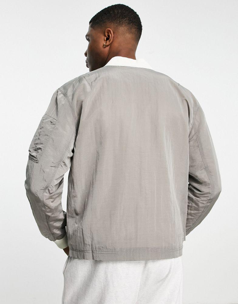 商品NIKE|Nike Premium Essentials lined bomber jacket in stone,价格¥478,第4张图片详细描述