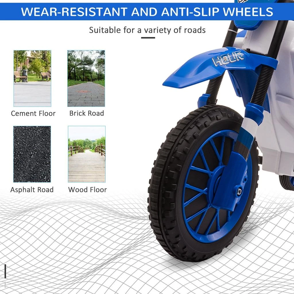 Streamdale 12V Kids Motorcycle Dirt Bike Electric Battery-Powered Ride-On Toy Off-road Street Bike with Charging Battery 商品