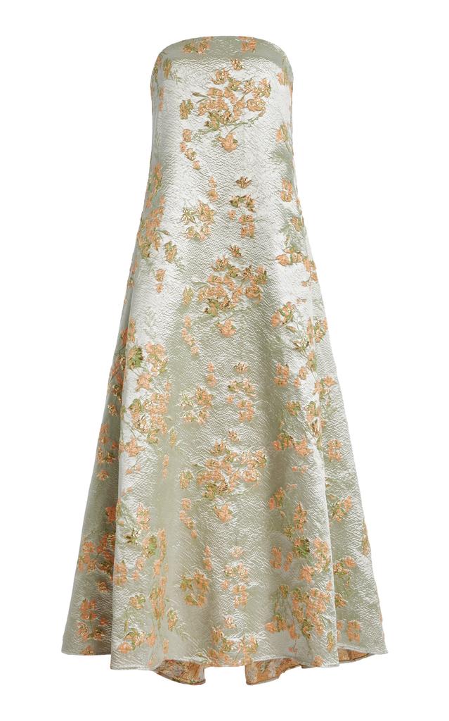 knee length dresses for ladies The Kennedy Dress in Slate Blue Cheverny Brocade