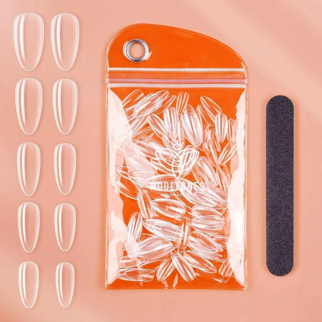 200Pcs Clear Almond Full Cover Nail Tips 商品