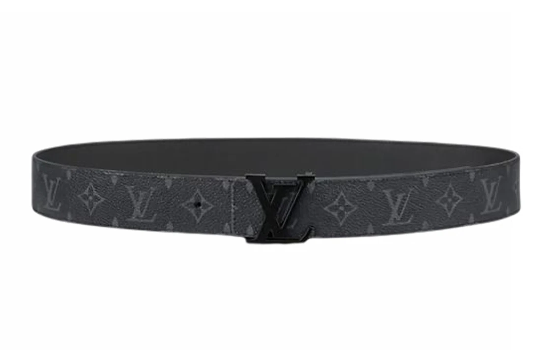 商品[国内直发] Louis Vuitton|【可定制刻字】 路易威登 LV 标志平滑扣 牛皮 腰带 男款 黑色 宽4厘米 #   礼盒,价格¥5581,第10张图片详细描述