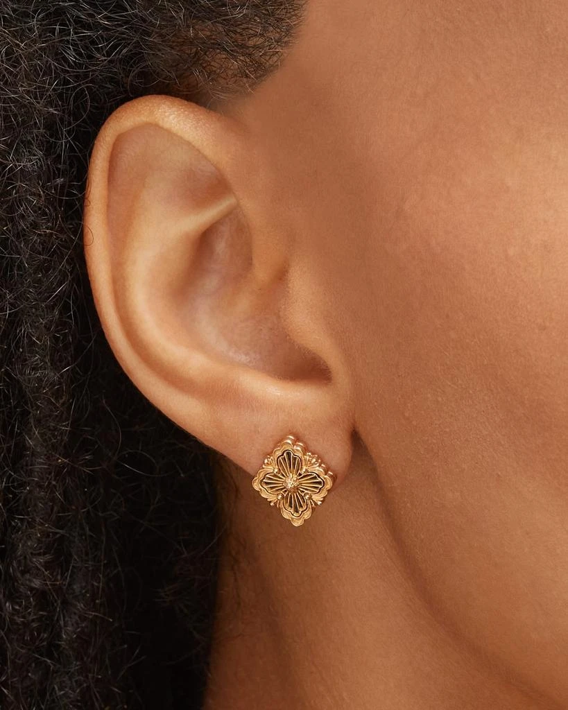 商品Buccellati|18K Yellow Gold Opera Tulle Onyx Button Earrings,价格¥30177,第2张图片详细描述