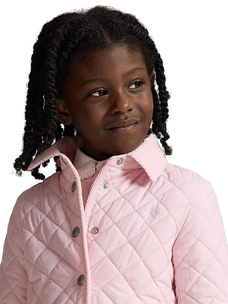 商品Ralph Lauren|Little Girl's & Girl's Quilted Hooded Jacket,价格¥755,第5张图片详细描述