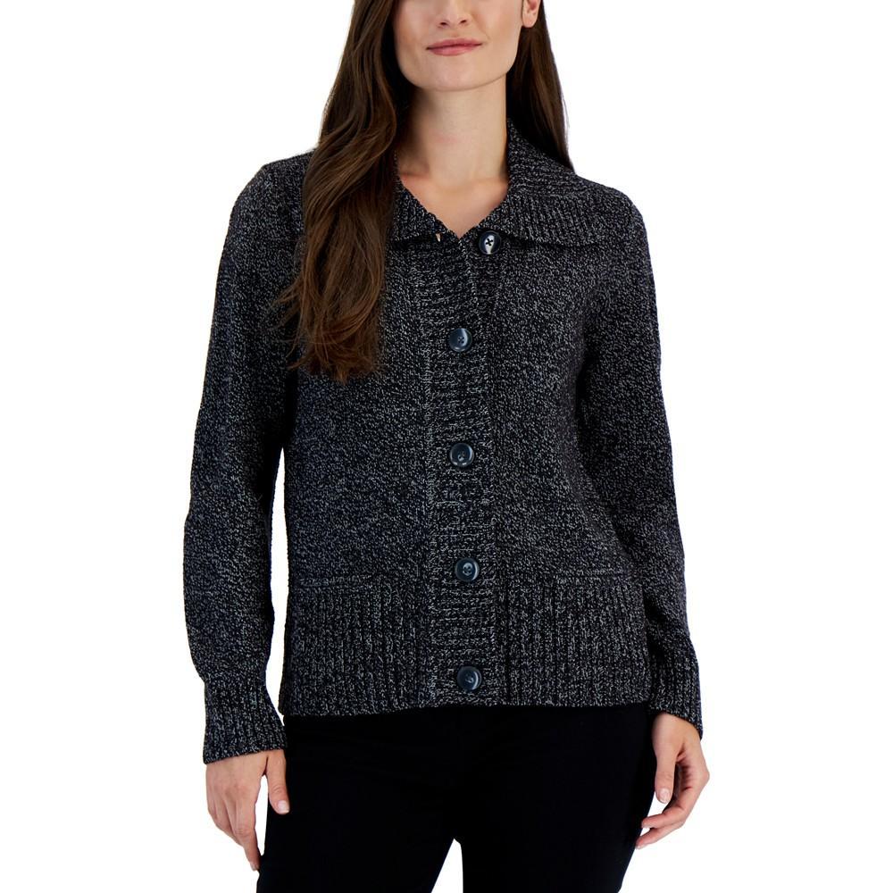 商品Karen Scott|Petite Button Front Cardigan, Created for Macy's,价格¥147,第3张图片详细描述