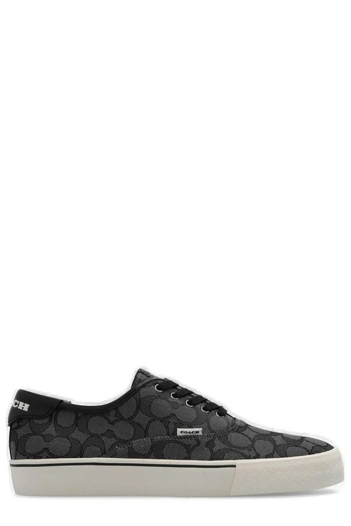 商品Coach|Coach Skate Signature Jacquard Lace-Up Sneakers,价格¥708,第1张图片