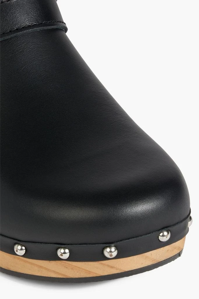 商品Maje|Buckled leather clogs,价格¥496,第4张图片详细描述