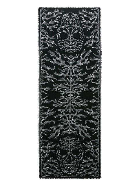 Crystal Spine Skull Wool Stole商品第1张图片规格展示