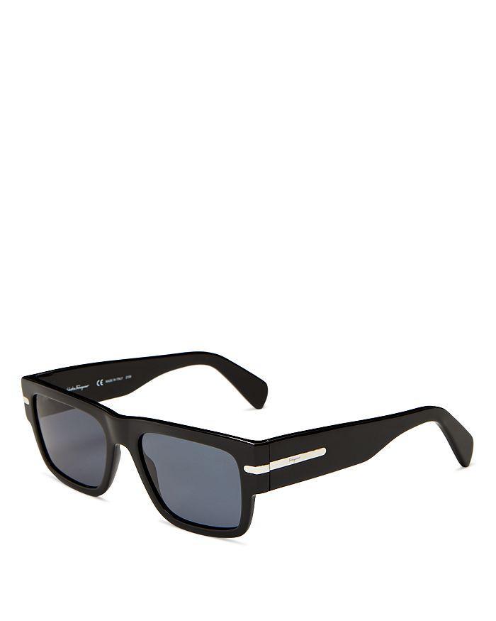 商品Salvatore Ferragamo|Men's Flat Top Sunglasses, 54mm,价格¥2461,第5张图片详细描述