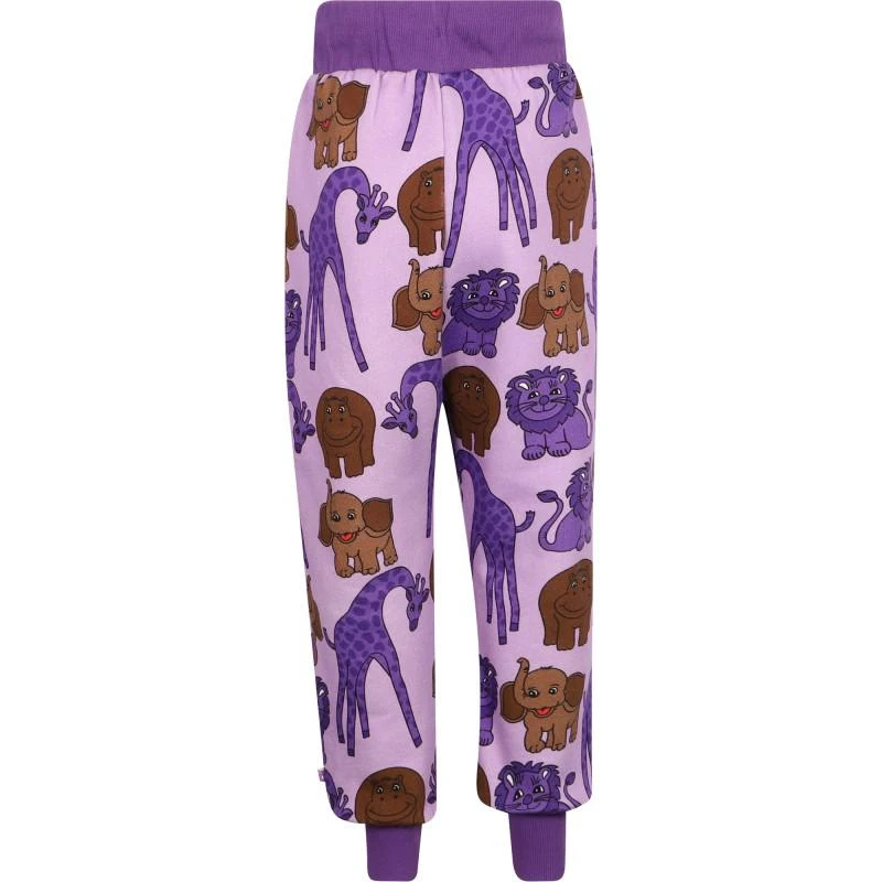 商品Småfolk|Funny animals organic sweatpants in lavender,价格¥311,第2张图片详细描述