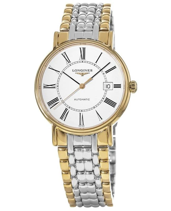 商品Longines|Longines Presence Automatic Stainless Steel & Yellow Gold Plated White Dial   Men's Watch L4.921.2.11.7,价格¥9029,第1张图片
