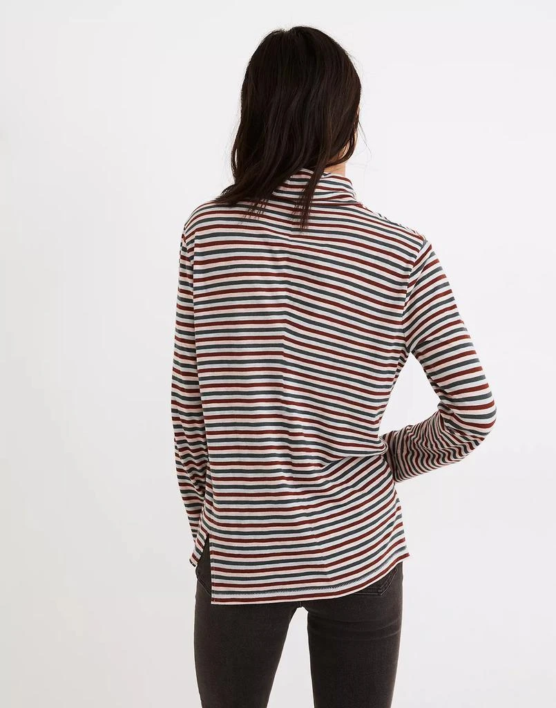 商品Madewell|Whisper Cotton Turtleneck in Herrick Stripe,价格¥158,第3张图片详细描述