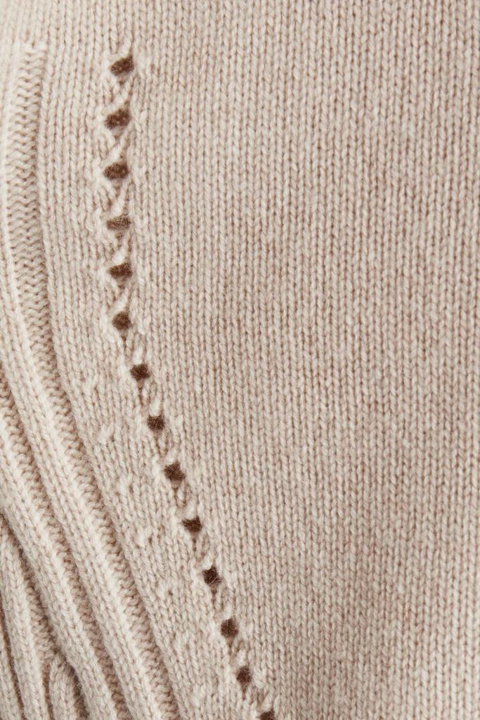 商品3.1 Phillip Lim|Pointelle-trimmed wool and cashmere-blend sweater,价格¥800,第6张图片详细描述