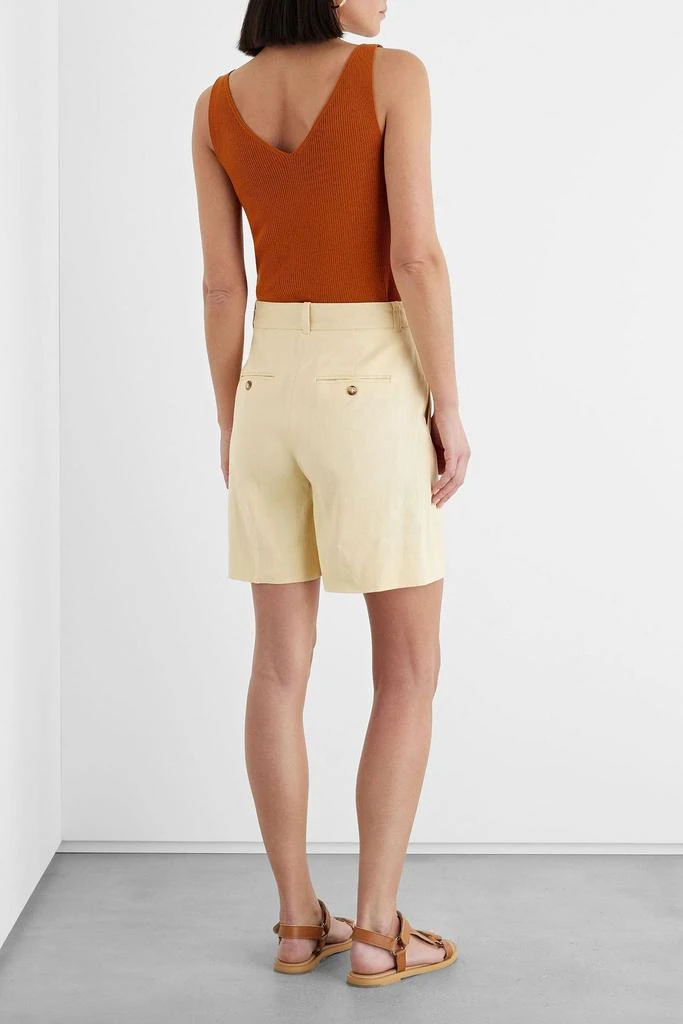 商品IRIS & INK|Felice pleated linen-blend twill shorts,价格¥558,第3张图片详细描述
