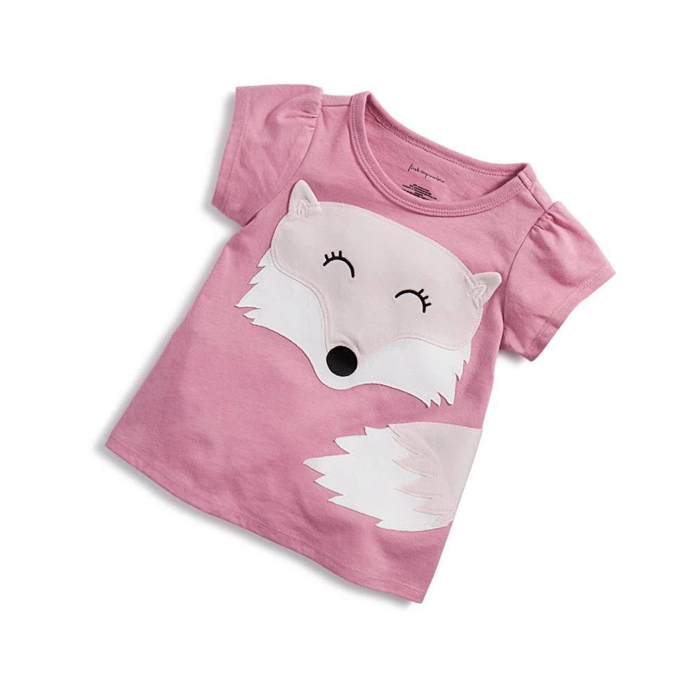 商品First Impressions|Baby Girls Francie Fox T-Shirt, Created for Macy's,价格¥30,第1张图片