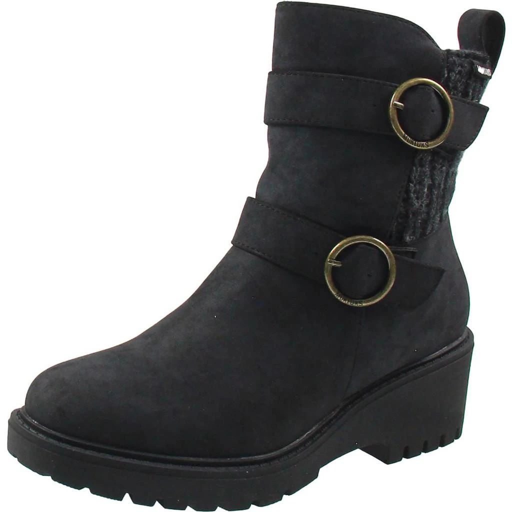 商品MUK LUKS|Muk Luks Womens Fainley Faith Buckle Faux Leather Chelsea Boots,价格¥318,第1张图片