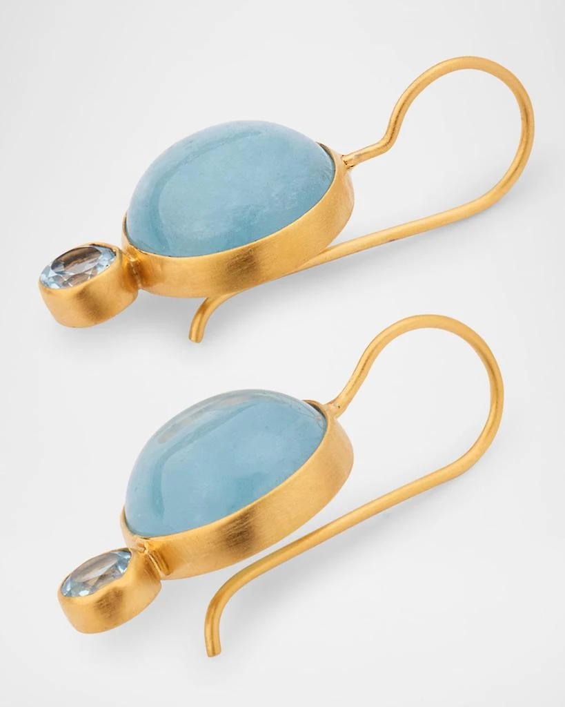 商品Dina Mackney|Aquamarine and Blue Topaz Drop Earrings,价格¥1684,第4张图片详细描述